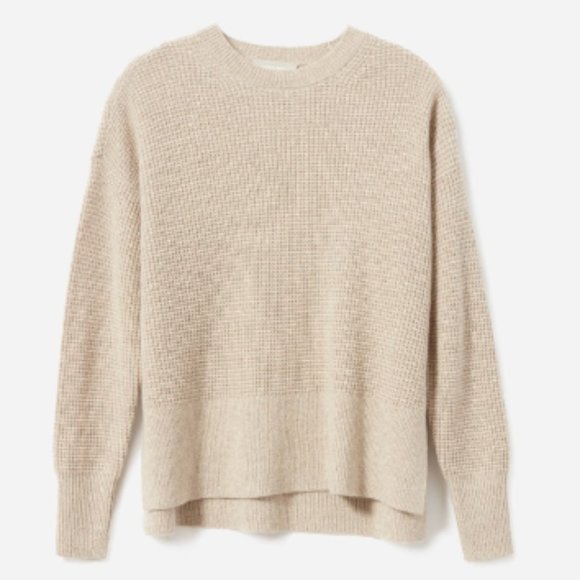 Everlane Cashmere Waffle Knit Sweater - Picture 2 of 12